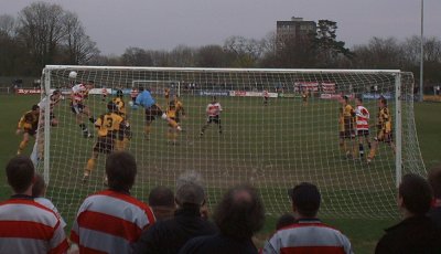 They flocked to see the floating goalkeeper...