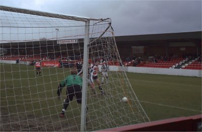 Tim Sills looks for his hat-trick