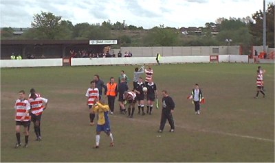 Just some of the players say thanks to the supporters