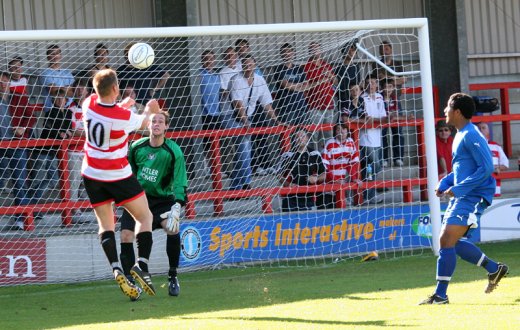 James Rose heads in for the second goal