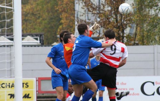 Bobby Traynor in aerial action