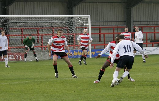 Players lining up to defend