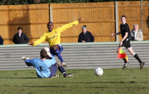 Saheed Sankoh sees his shot go wide