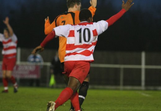 Saheed Sankoh claims for a penalty