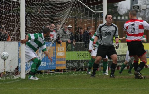 Daryl Coleman heads past his own goalkeeper