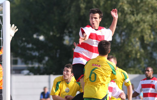 Max Hustwick heads in his goal