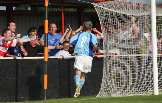 Tommy Williams celebrates the only goal of the game