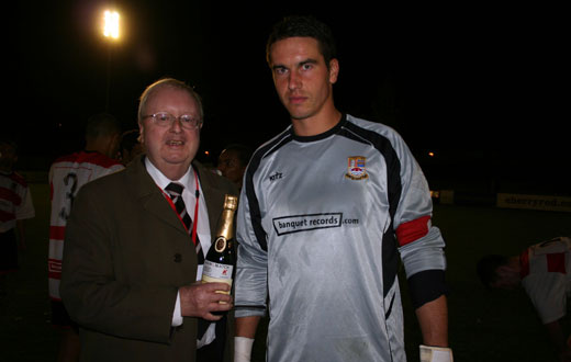 Man of the match Luke Garrard