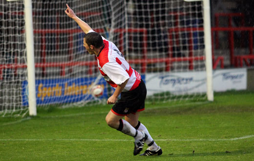 Bobby Traynor celebrates his second