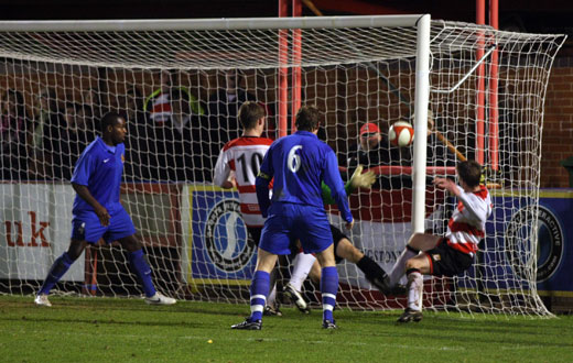 Wayne Finnie makes it four-nil from 'three or four inches out'