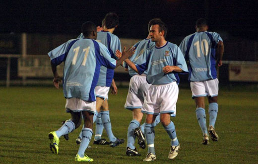 Anthony Joseph celebrates his goal with teammates