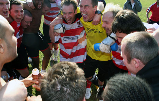 Kingstonian players after the game