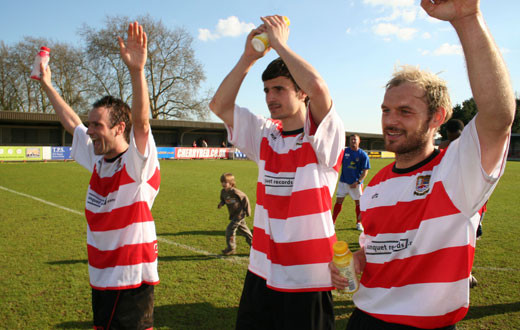 Kingstonian players after the game