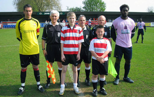 Mascots James Crawt and Conor Glaister