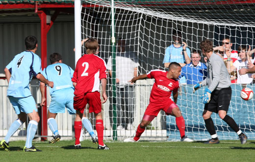 Bobby Traynor heads home the second