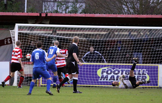 Chippenham score their first goal