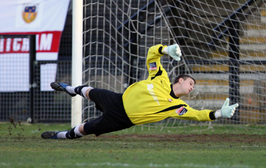 Rob Tolfrey sees Clayton's shot strike the post