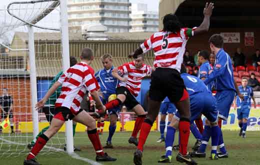 John Fletcher bundles in the opening goal