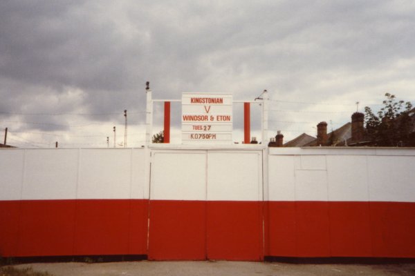 Taken on 26/08/1985, against Windsor & Eton - K's first game back in the Isthmian Premier Division